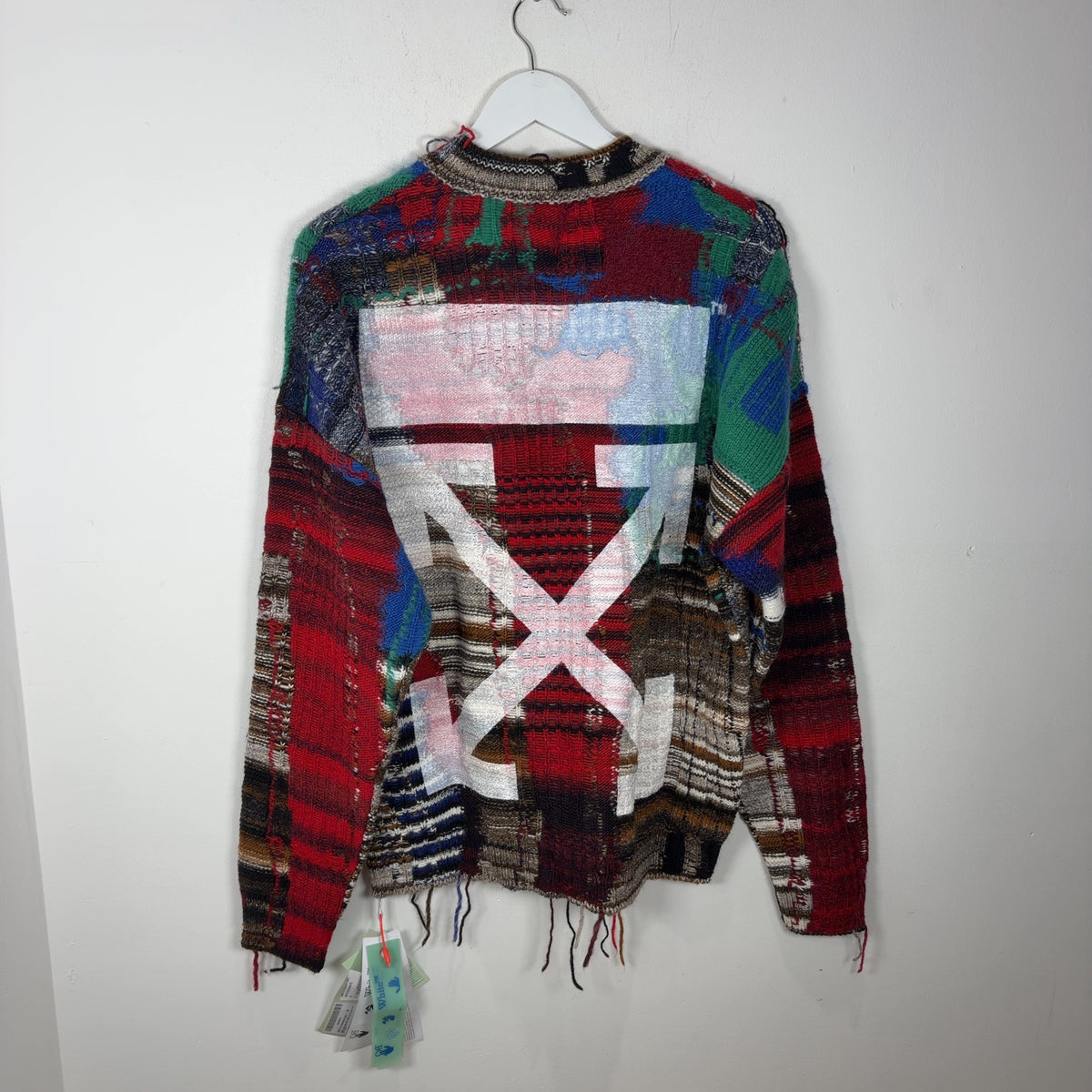 Off-White Arrow Tab Chaos Knit Hoodie