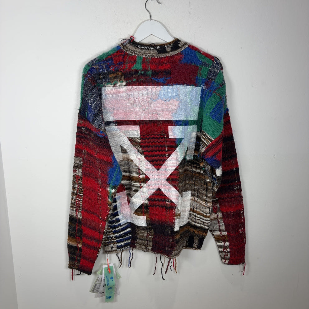 Off-White Arrow Tab Chaos Knit Hoodie