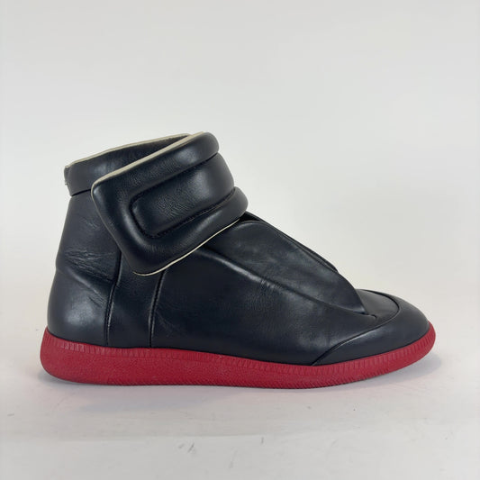 Maison Margiela Black/Red Leather High-Top Futures
