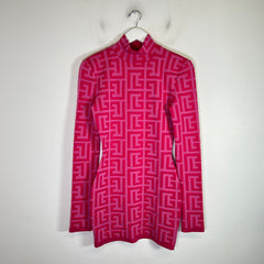 Balmain x Barbie Monogram Wool Short Dress