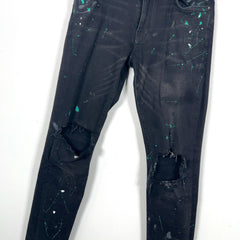 Amiri Paint Splatter Black Jeans