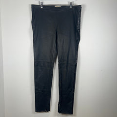 Burberry Leather Striped Leggings
