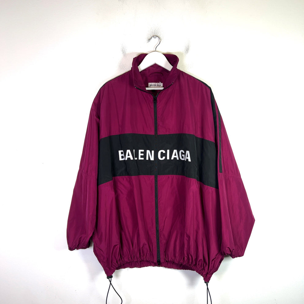 Balenciaga 2019 Logo Nylon Windbreaker Jacket