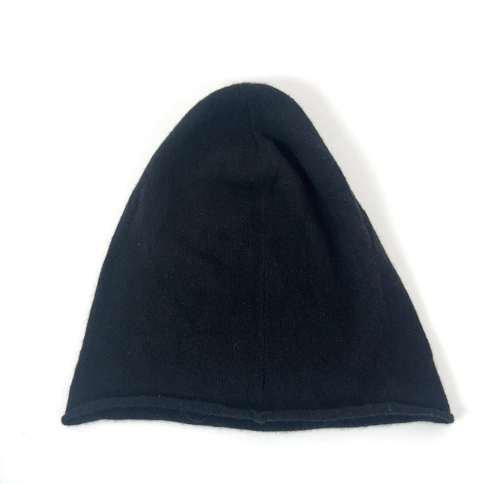 Chrome Hearts Blue Triple Cross Leather Patch Cashmere Beanie