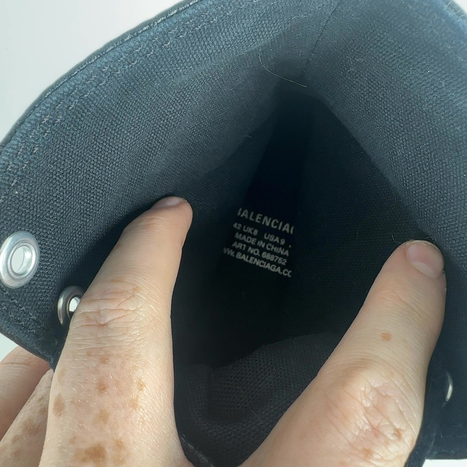 Balenciaga Paris Black Leather Hightop Sneaker