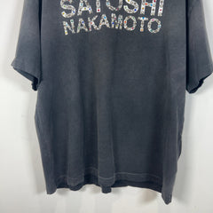 Satoshi Nakamoto Studded Spell Out Logo T-Shirt