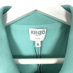Kenzo Teal Tiger Embroidered Logo Polo