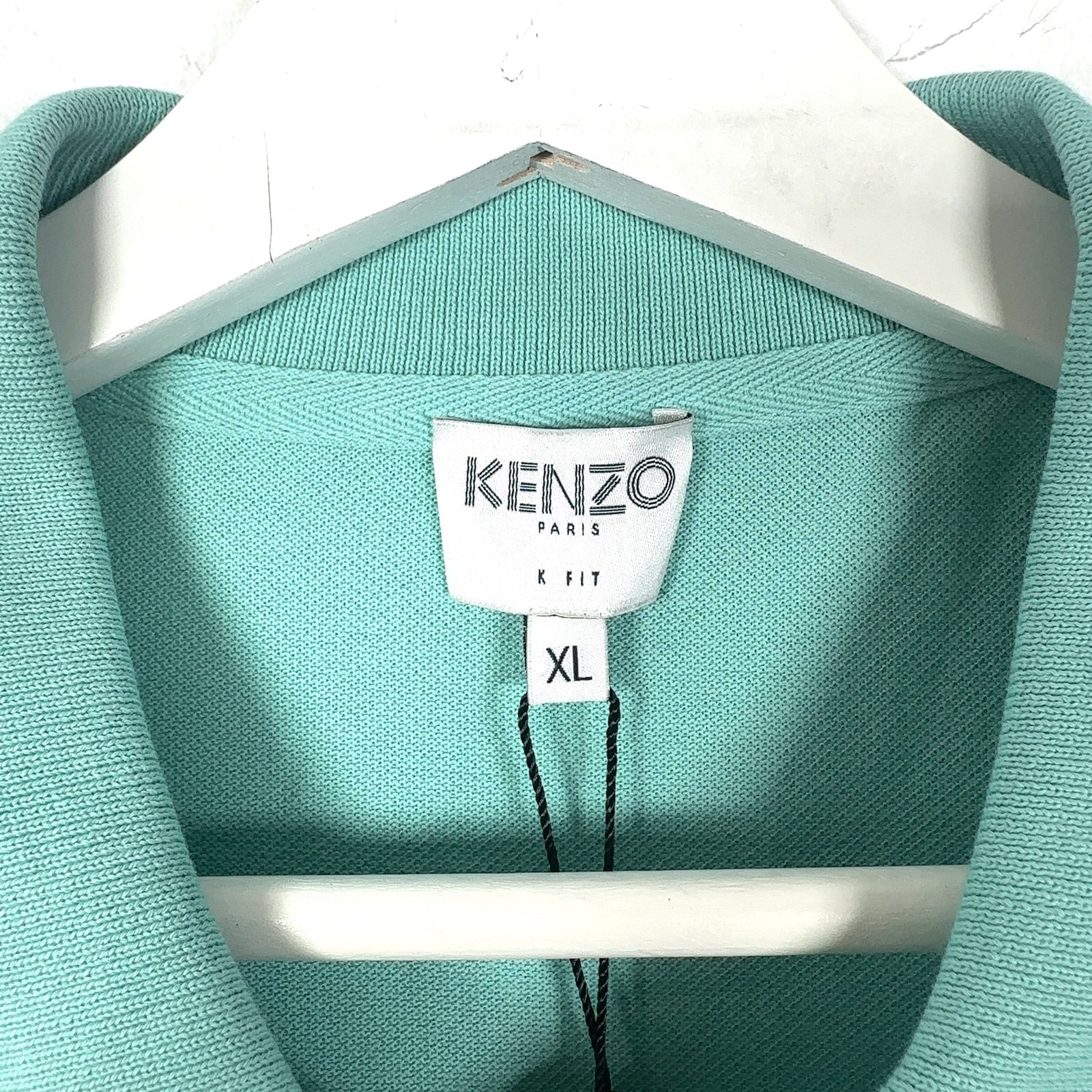 Kenzo Teal Tiger Embroidered Logo Polo