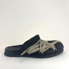 Rick Owens Megalace Cracked Leather Mule