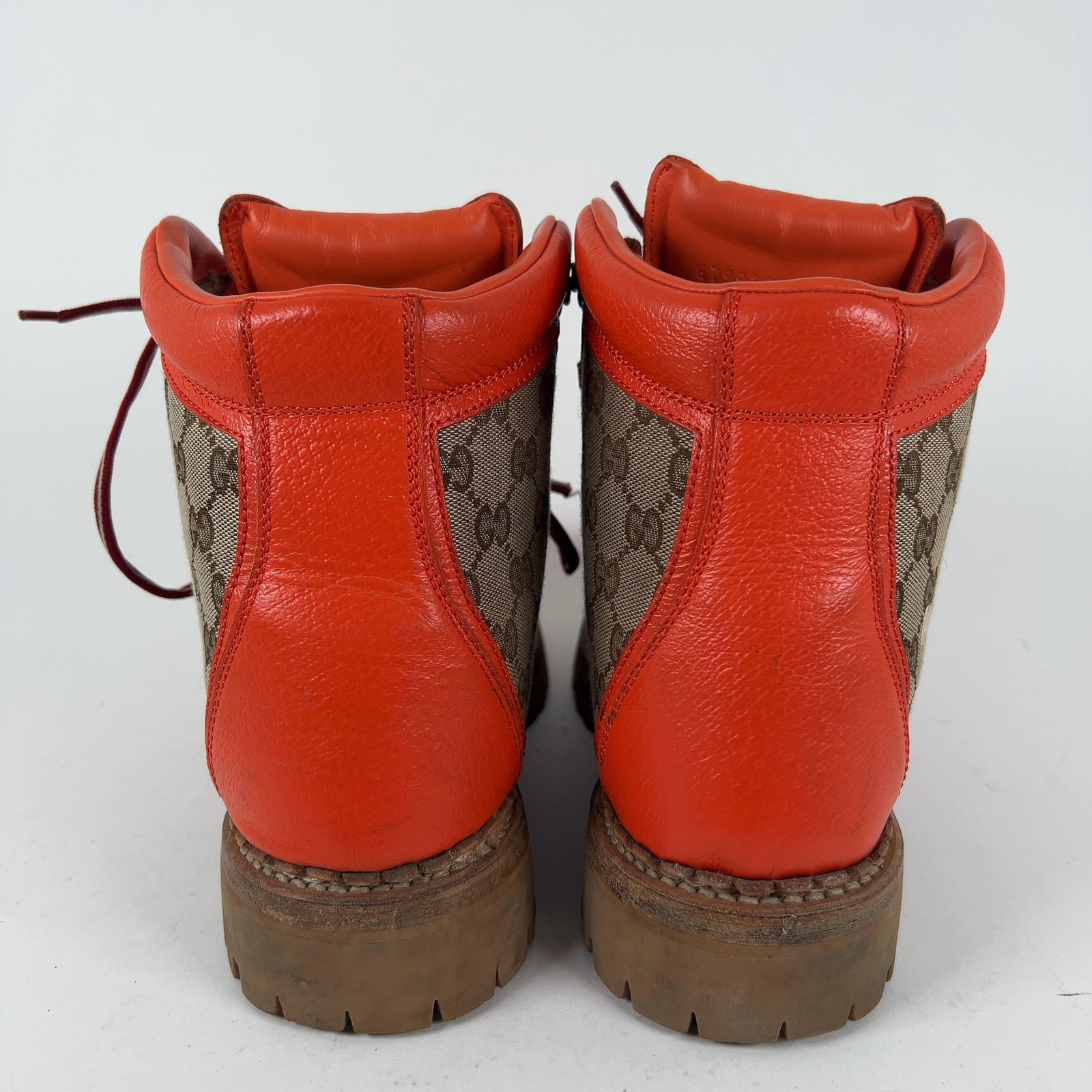 Gucci x The North Face GG Canvas Lace Up Hiking Boots
