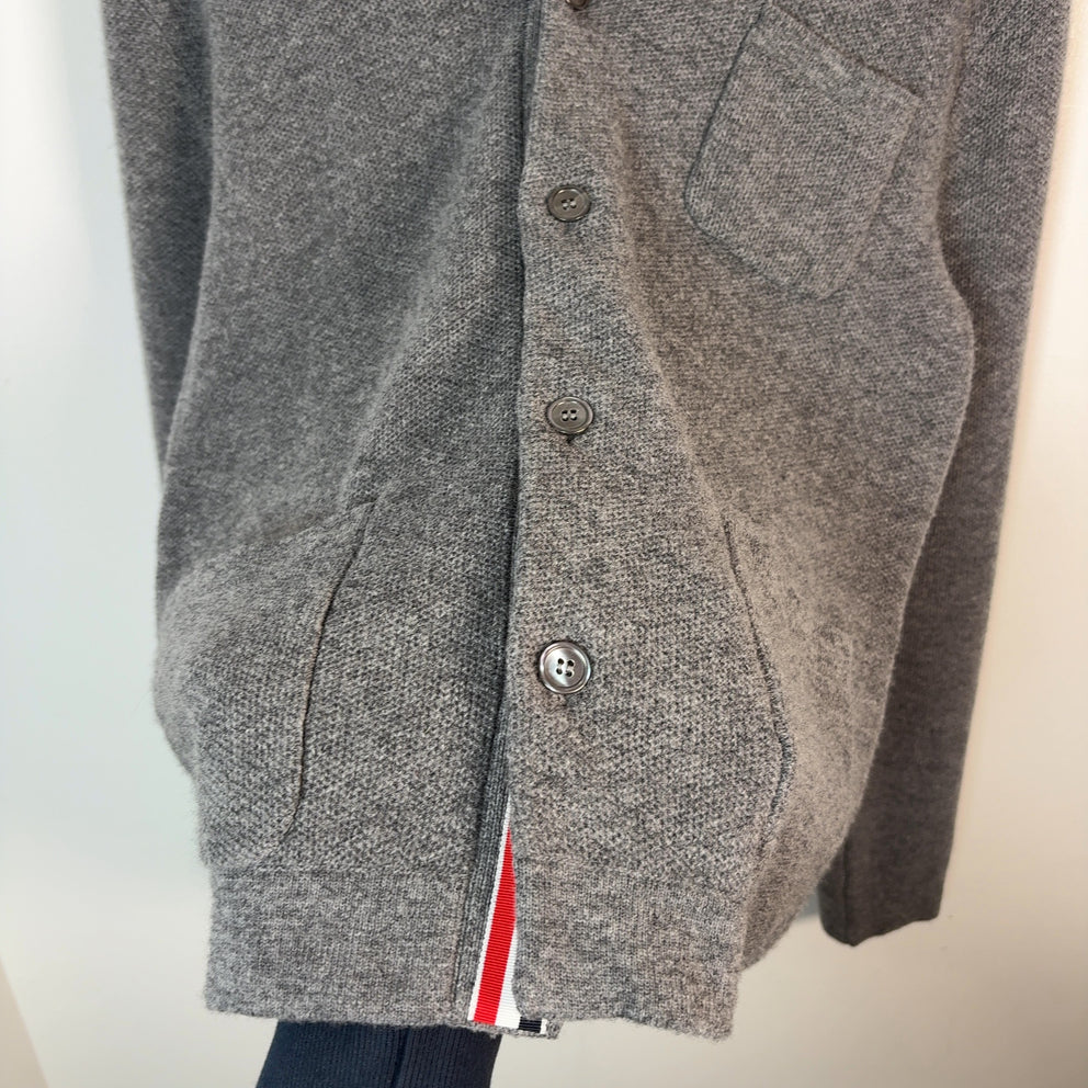 Thom Browne 3-Pocket Button-Up Knitted Cardigan