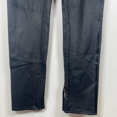Burberry Leather Striped Leggings