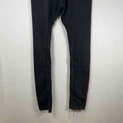 Balenciaga Red Paint Stripe Denim Jeans