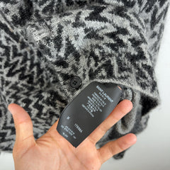 Saint Laurent Zig-Zag Print Wool and Mohair Cardigan