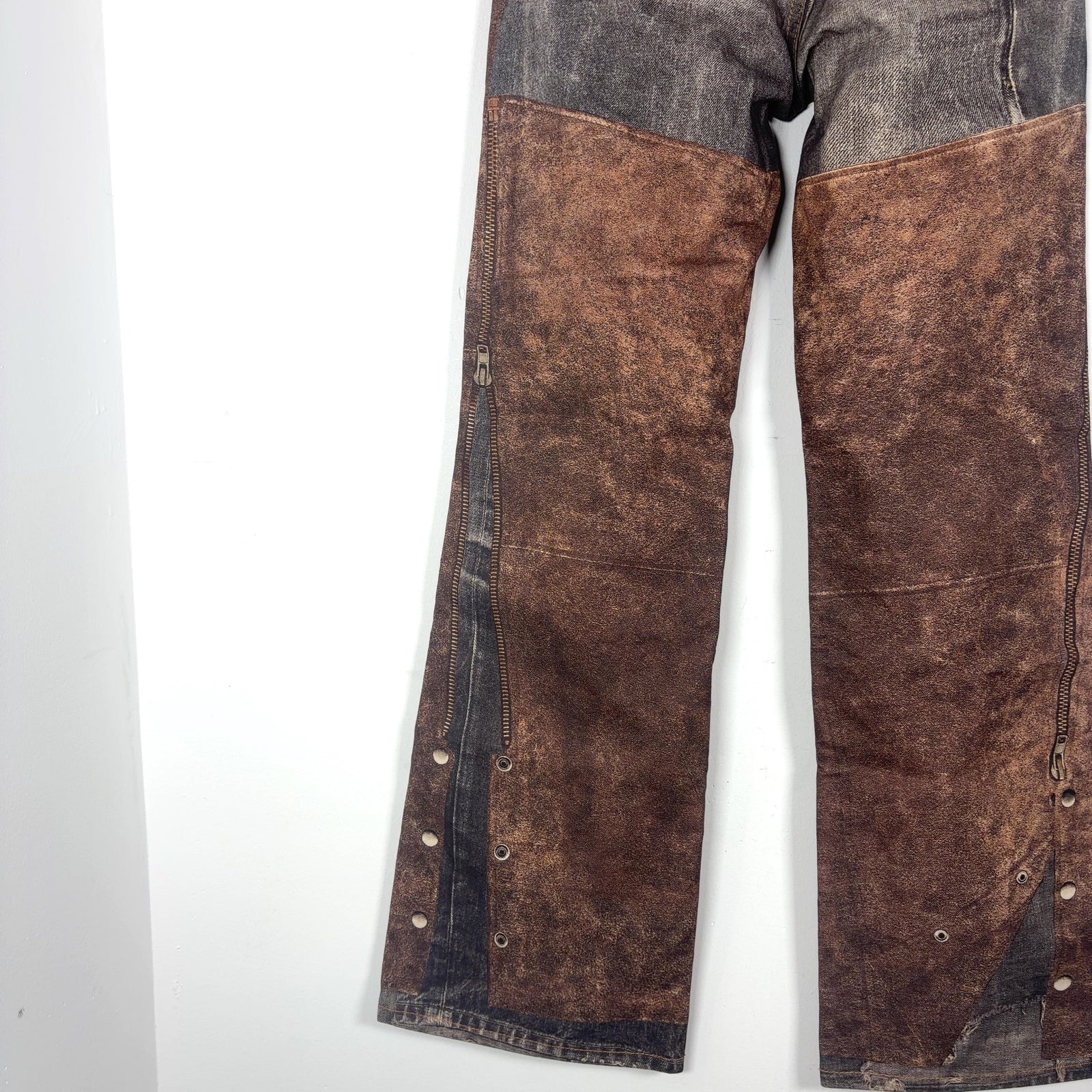 Acne Studios Trompe L'Oeil Cotton 'Chaps' Jeans