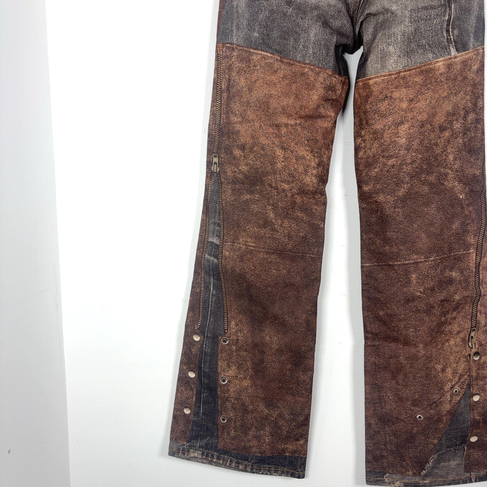 Acne Studios Trompe L'Oeil Cotton 'Chaps' Jeans
