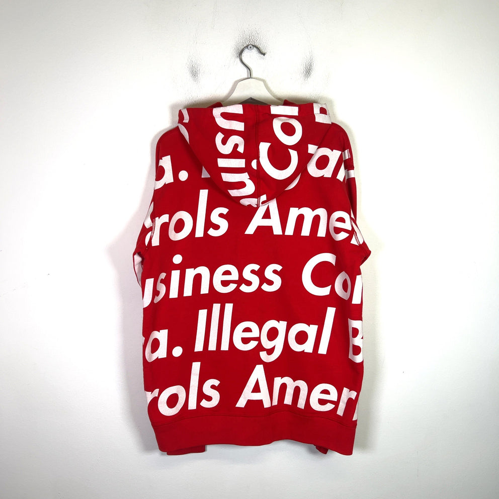 Supreme 2007 Illegal Business Controls America Zip-Up Hoodie