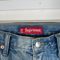 Supreme Embroidered 'New York' Denim Shorts