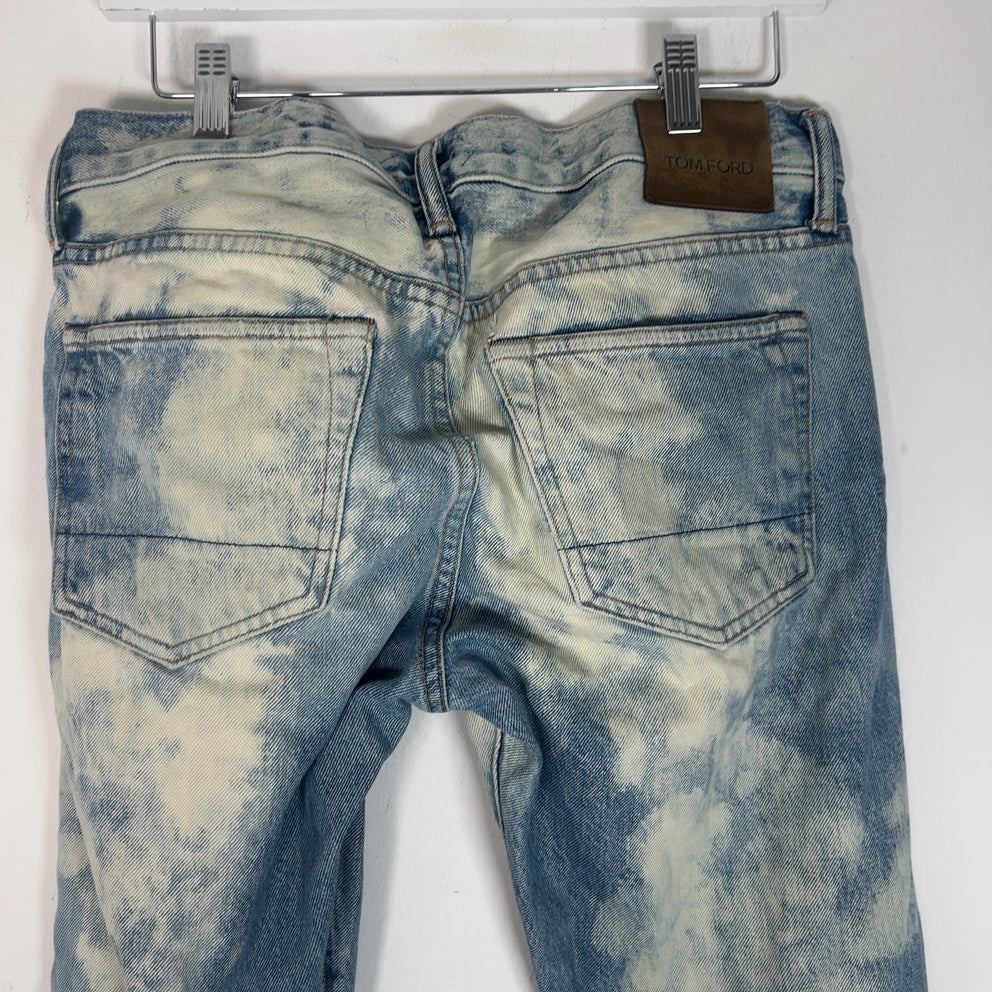 Tom Ford Acid Washed Straight Leg Jeans