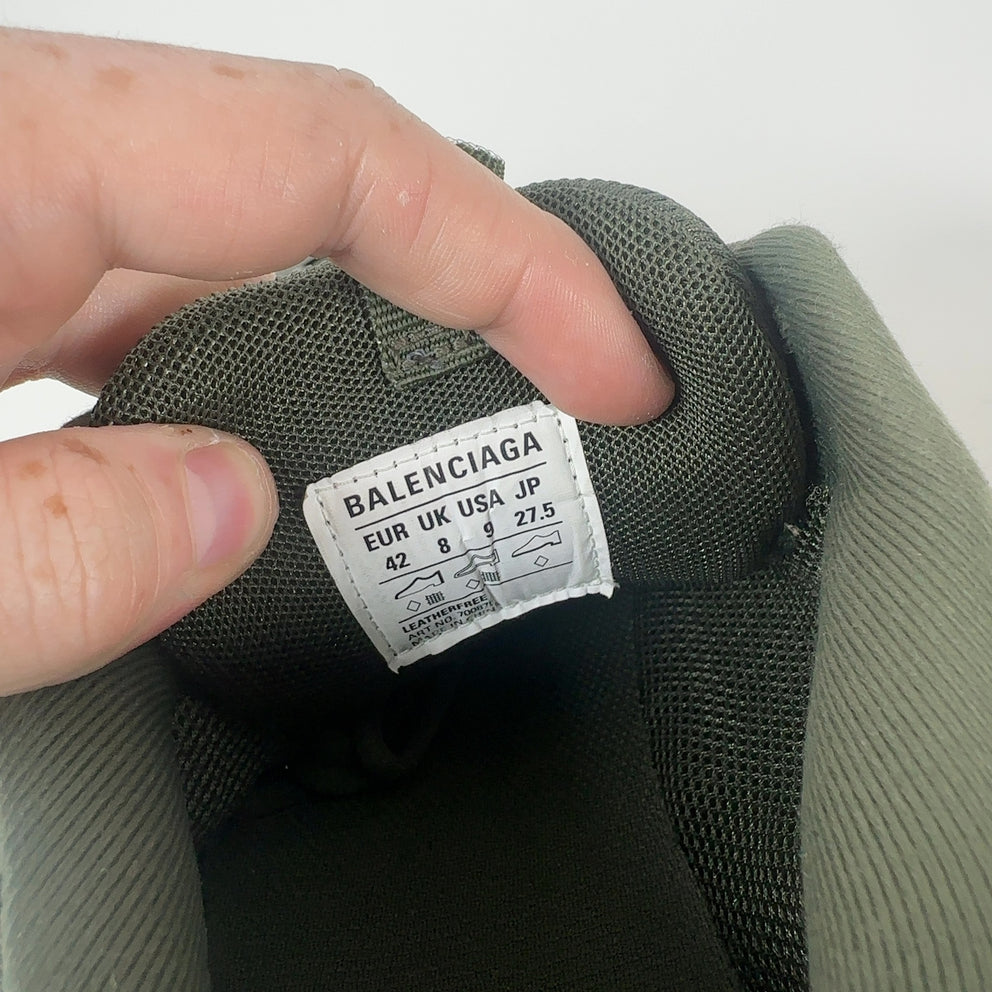 Balenciaga Olive Track 3 Lowtop Sneakers