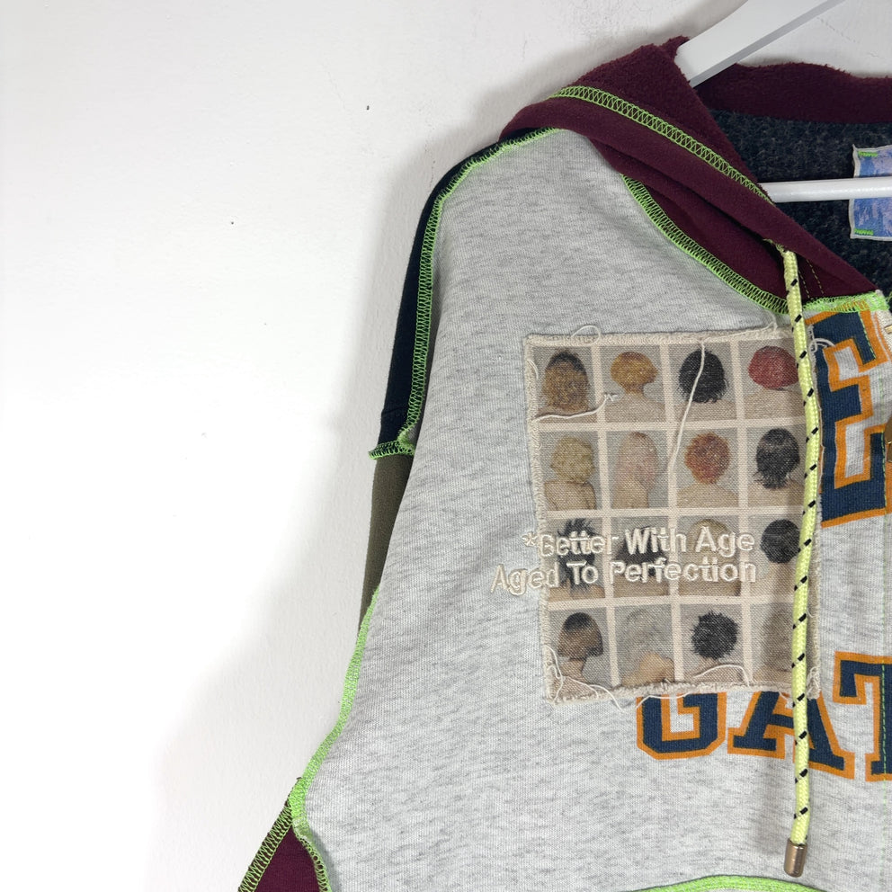 Better With Age Protest Patchwork Hoodie