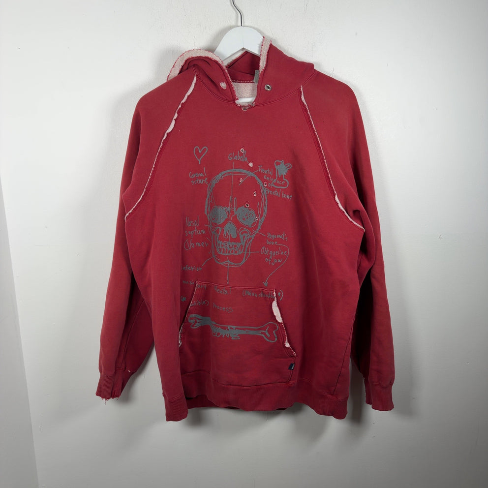 PPFM Distressed Skull Anatomy Graphic Hoodie