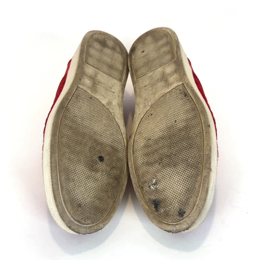 Bottega Veneta Intrecciato Weave Suede Lowtop Sneakers