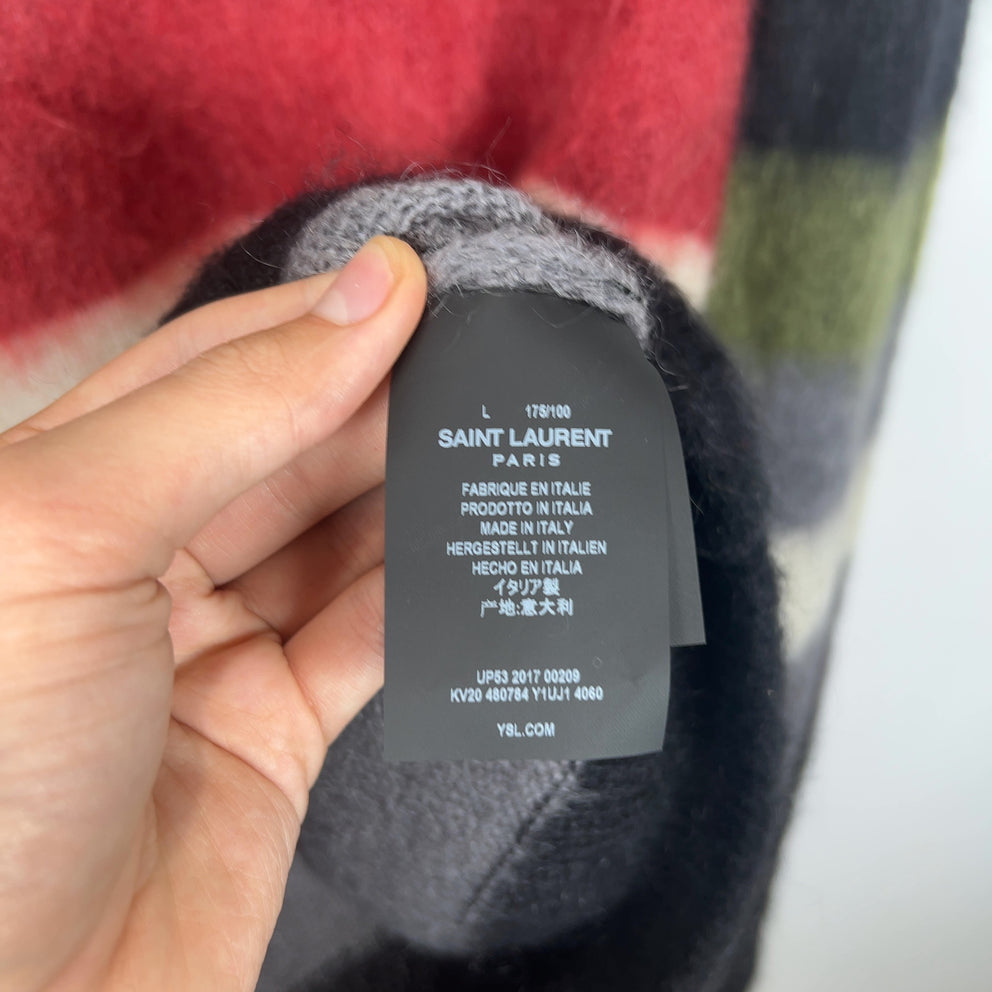 Saint Laurent FW17 ‘Johnny Rotten’ Striped Mohair Knit Sweater