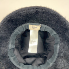 Celine Alpaca Wool Logo Bucket Hat