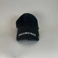 Balenciaga Distressed Lighter Cap Logo Hat