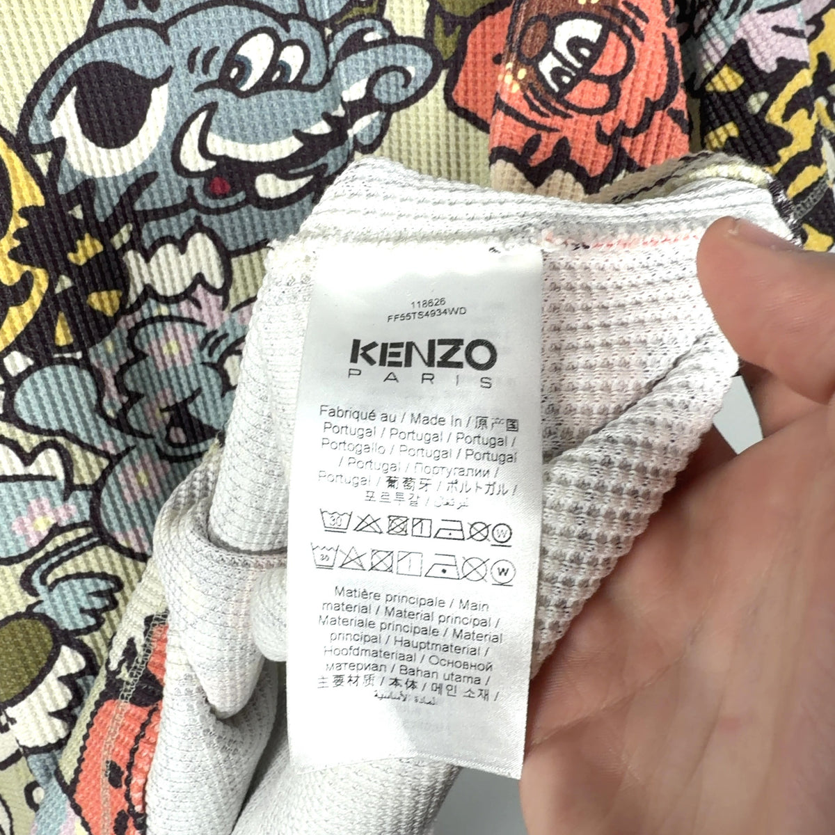 Kenzo Waffle Allover Graphic T-Shirt