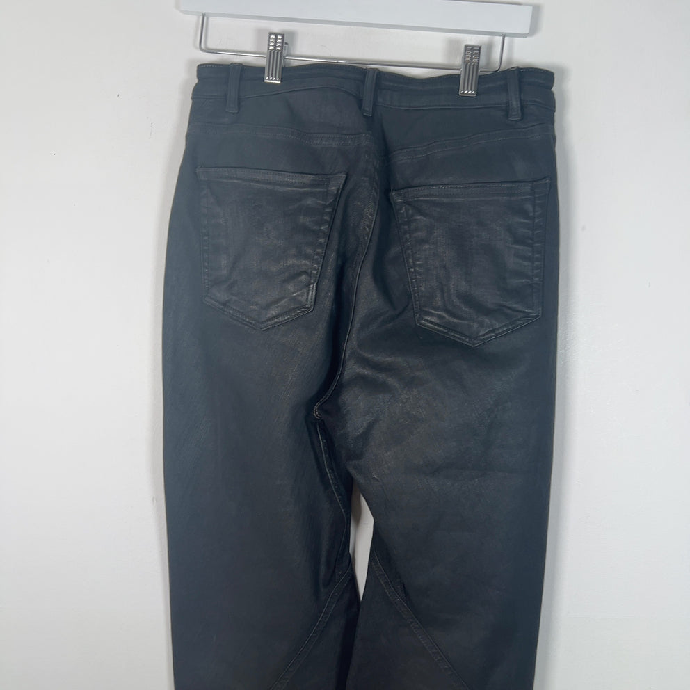 Rick Owens DRKSHDW Waxed 'Bias' Bootcut Jeans