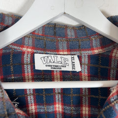 Vale Crystalized Button-Up Flannel Shirt