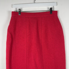 Chanel Pink Vintage Bouclé Wool Skirt Size S