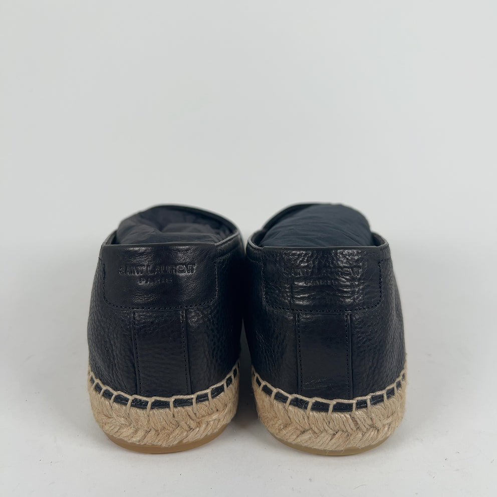 Saint Laurent 'YSL' Stitched Logo Espadrilles