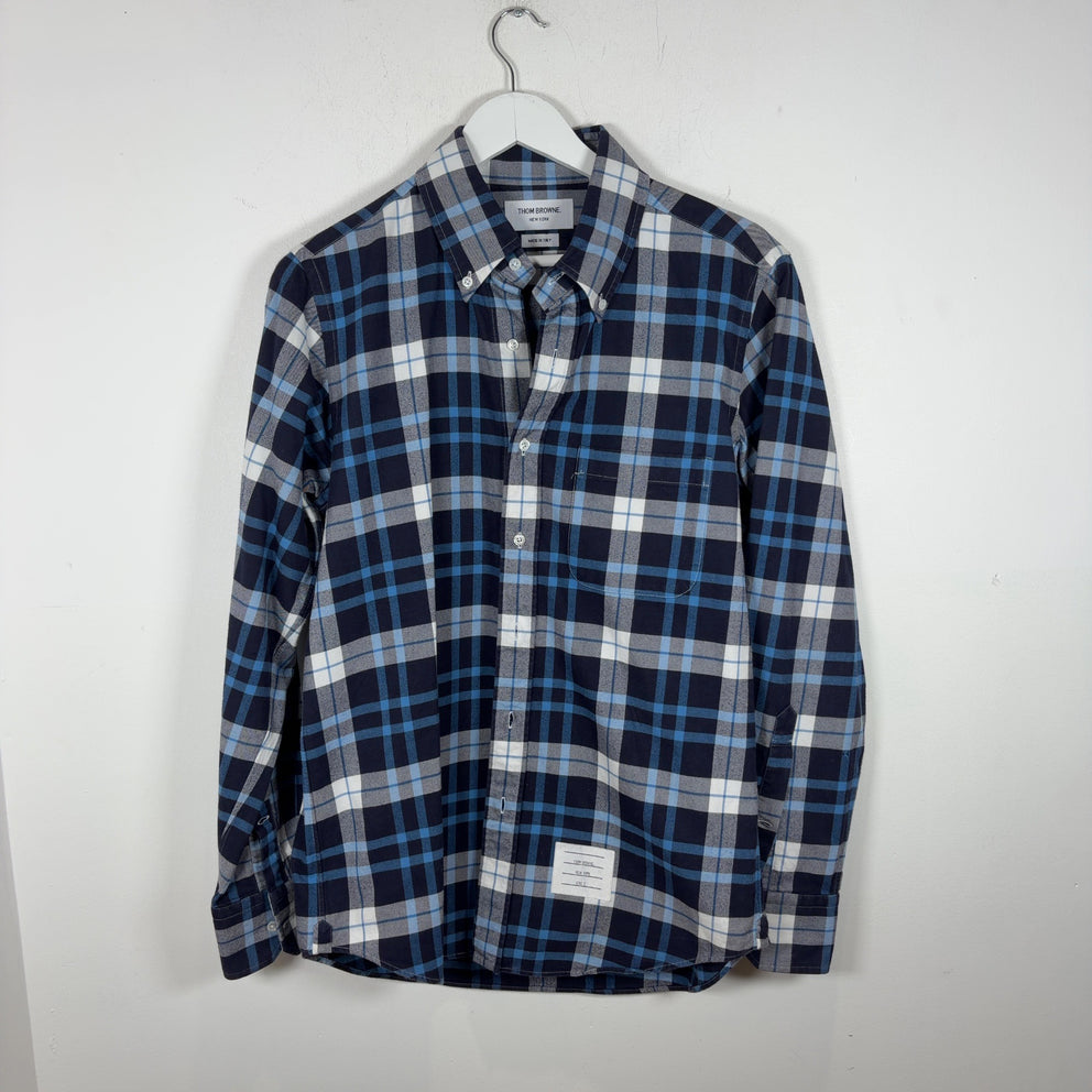 Thom Browne Plaid Button-Up Shirt