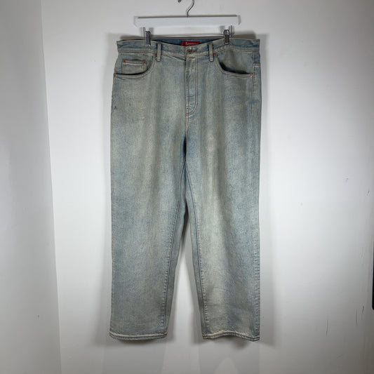 Supreme Embroidered 'New York' Denim Baggy Jeans