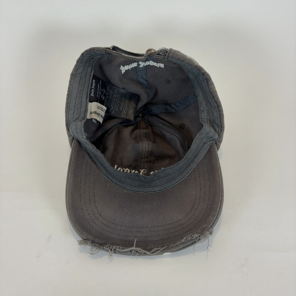Palm Angels Distressed Faded Black Hat