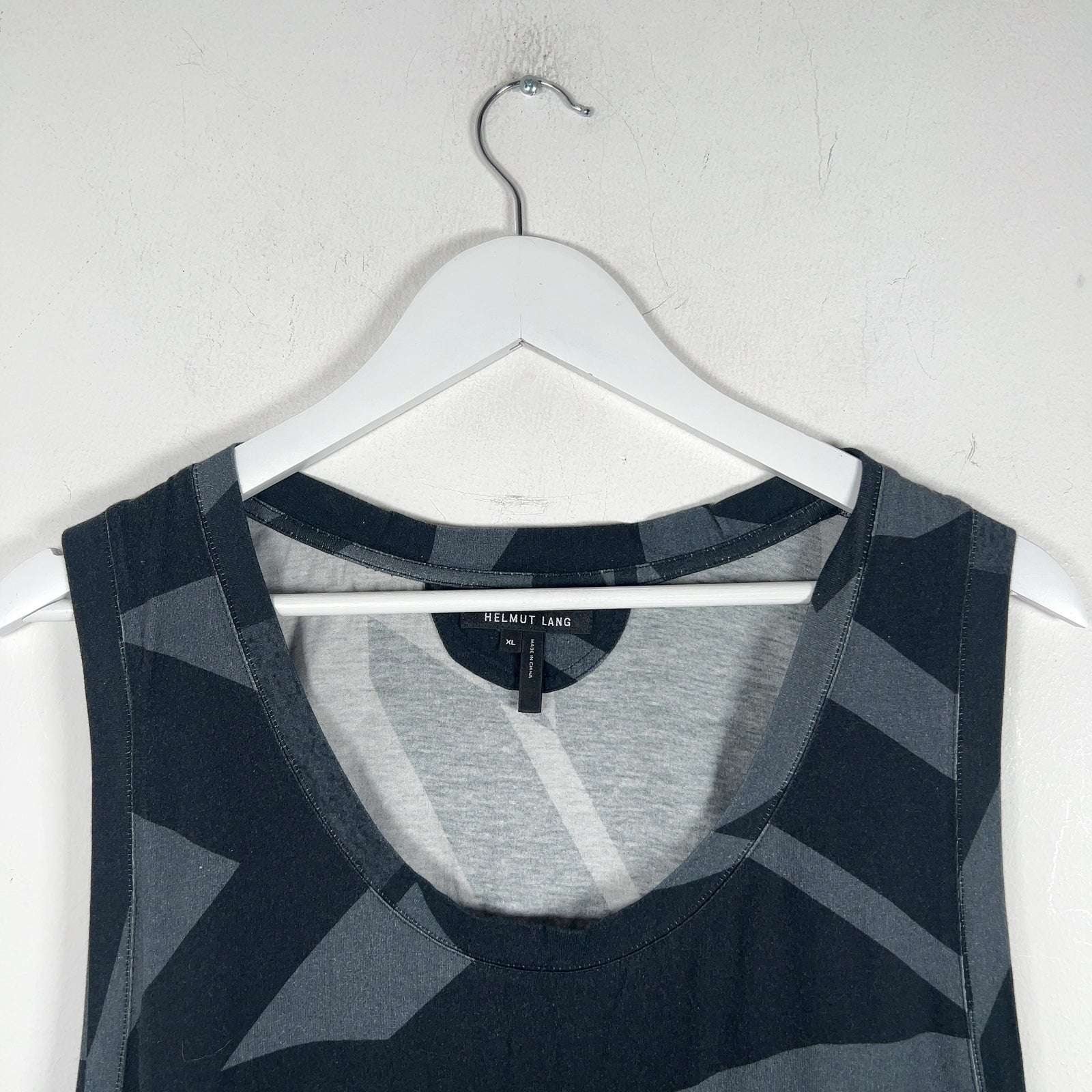 Helmut Lang Geometric Pattern Tank Top