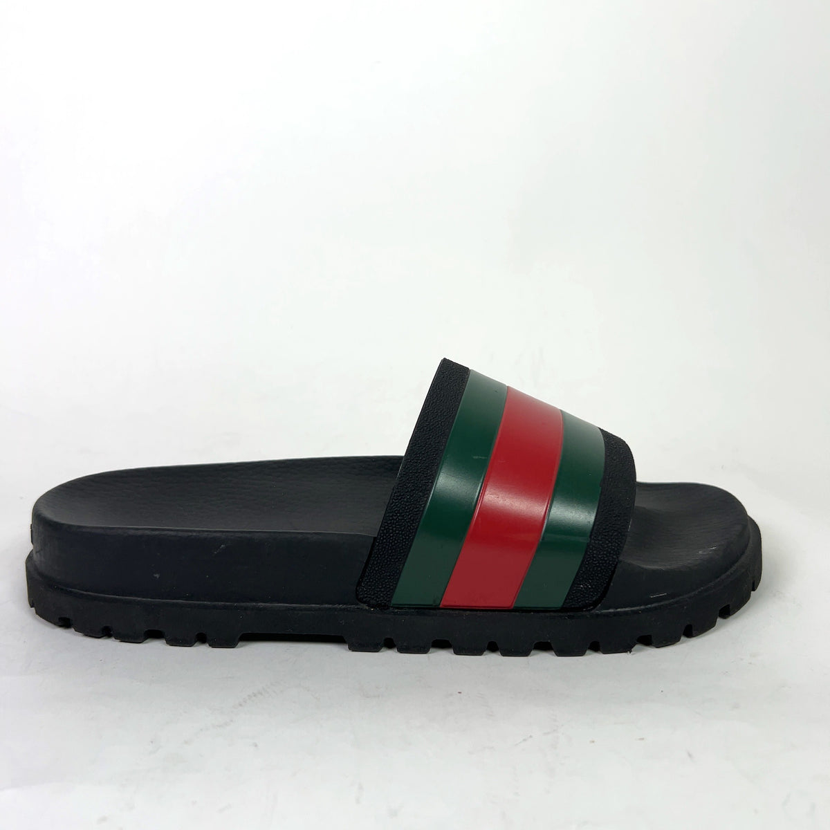 Gucci GG Web Rubber Sandals