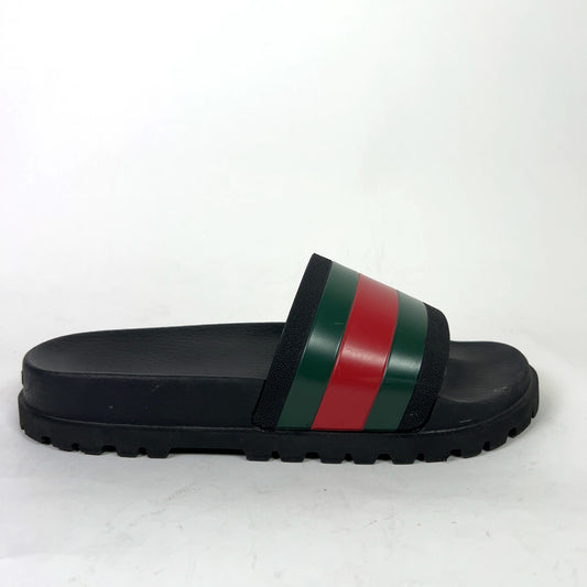 Gucci GG Web Rubber Sandals