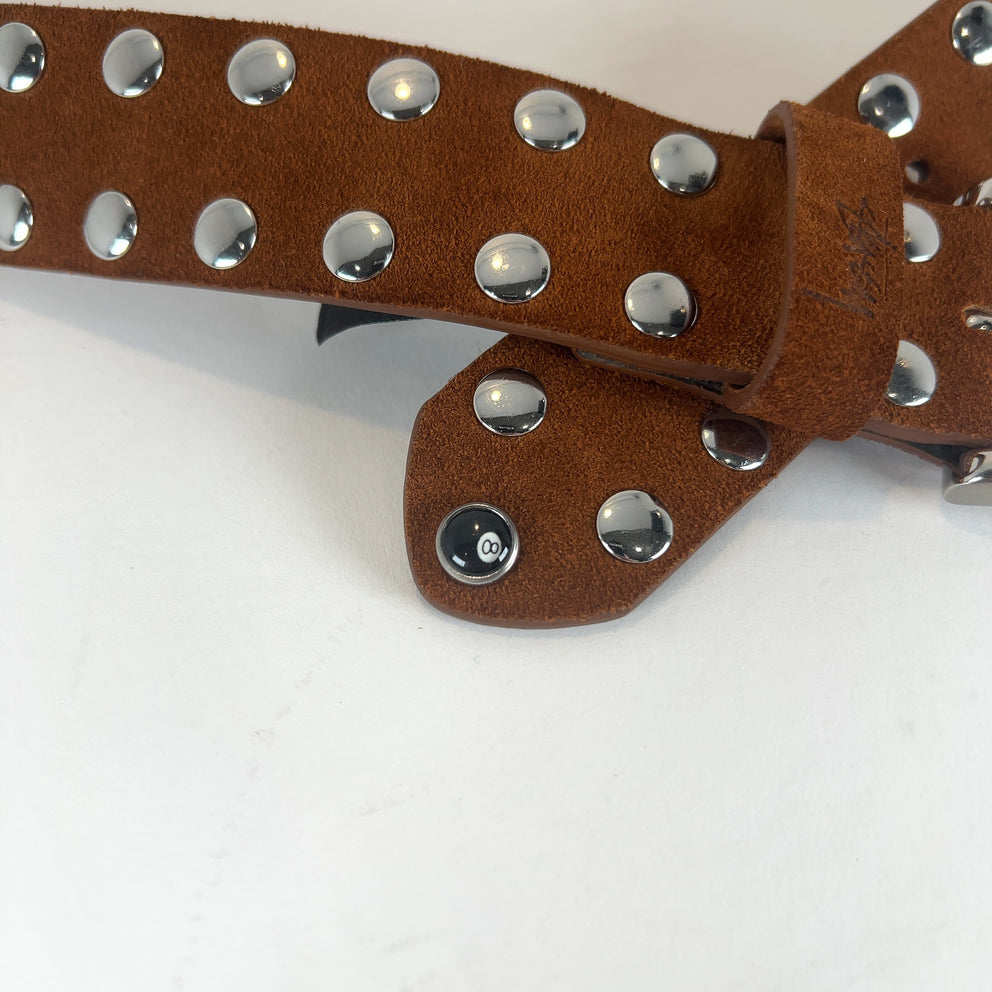 Stussy Suede 8-Ball Studded Belt