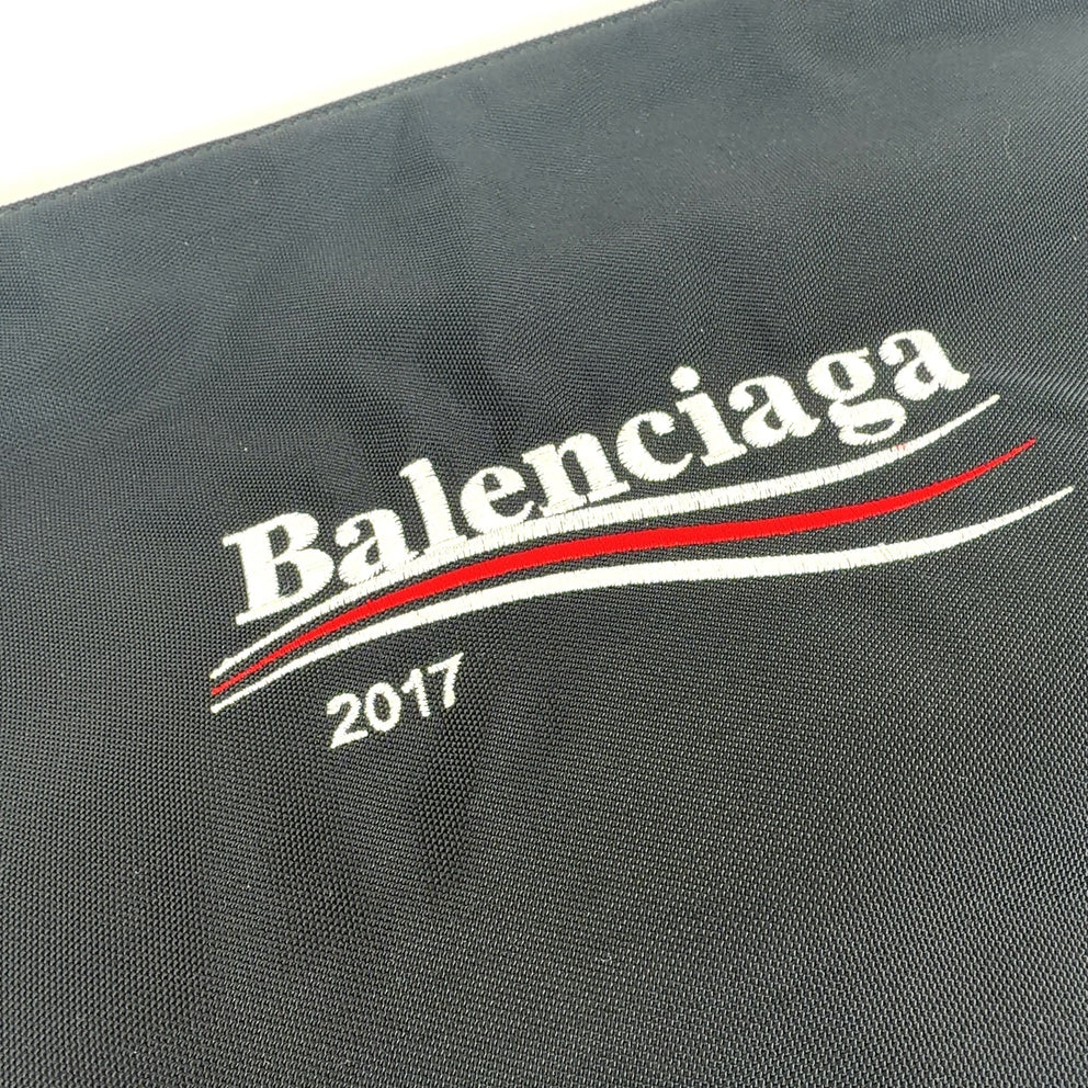 Balenciaga Political Campaign Nylon Clutch