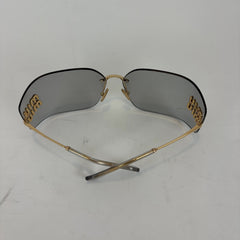 Miu Miu Wraparound Logo Sunglasses