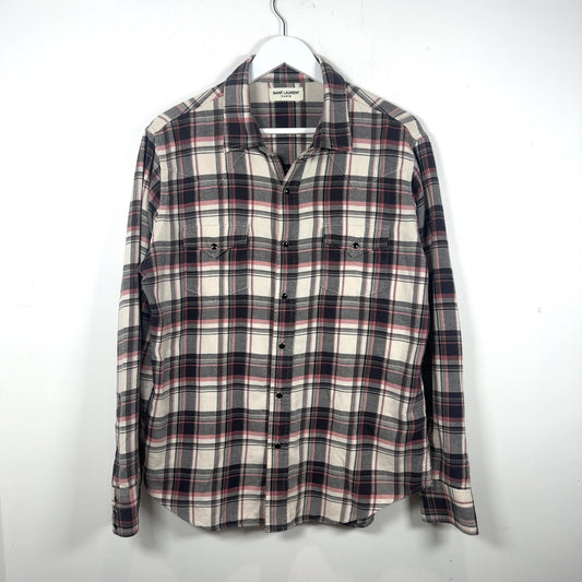 Saint Laurent Western Snap Flannel Shirt