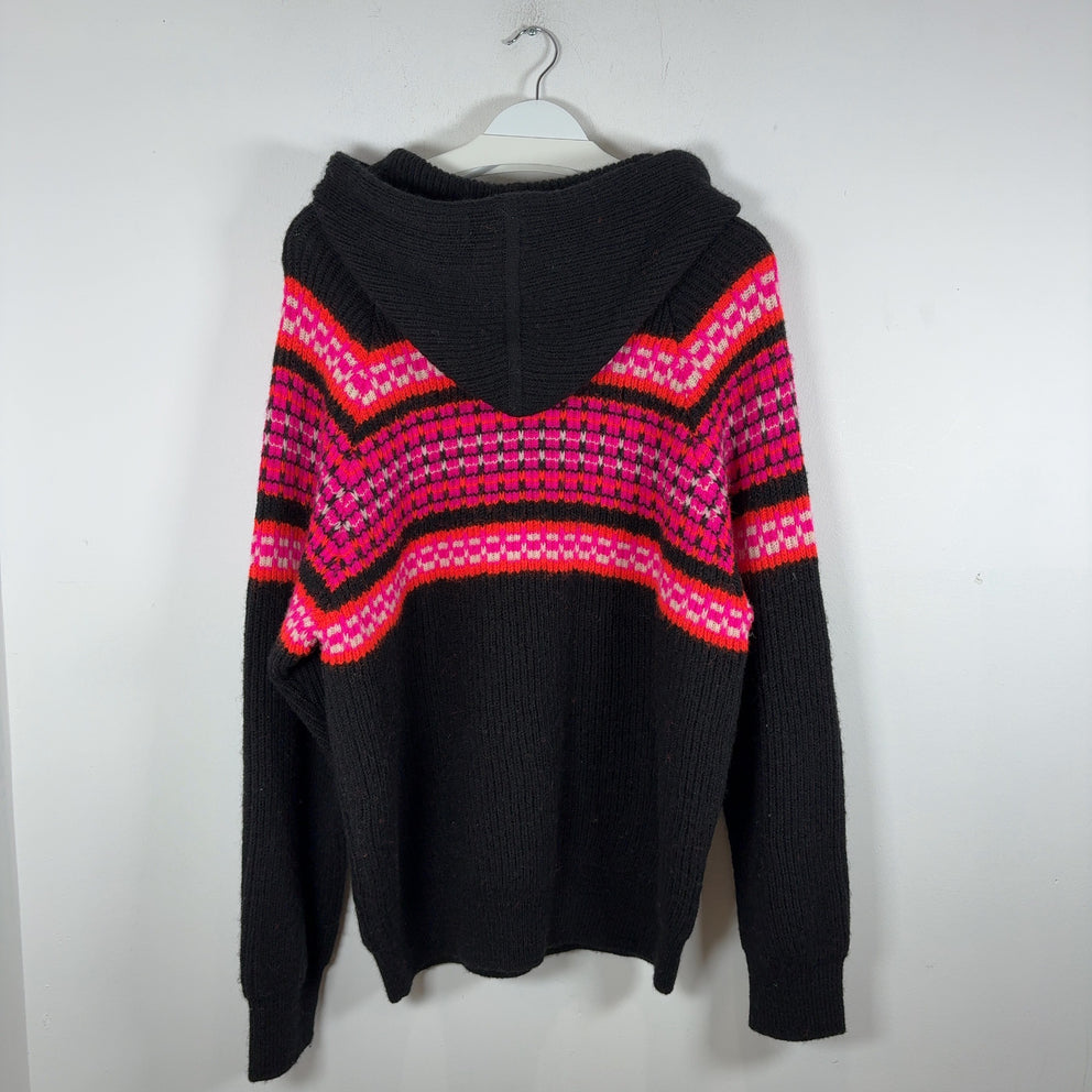 Celine Knitted Logo Jacquard Wool Sweater