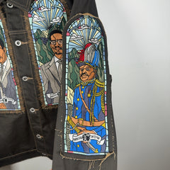 Who Decides War x Barriers Monument Embroidered Denim Jacket