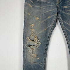 Saint Laurent Distressed Lightwash Skinny D02 Jeans
