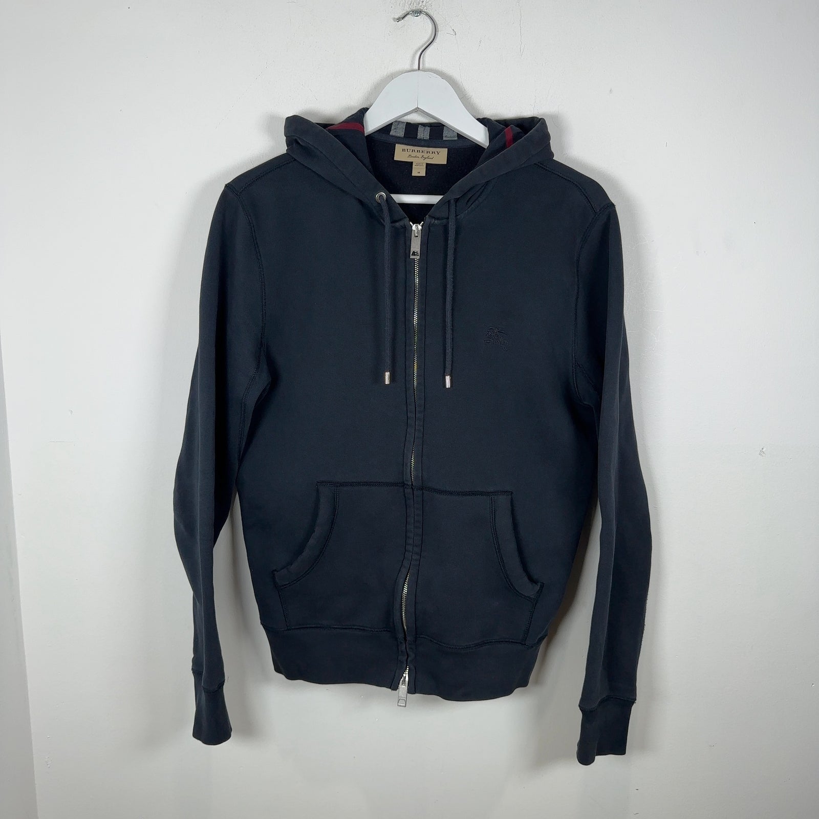 Burberry Check Zip Up Hoodie