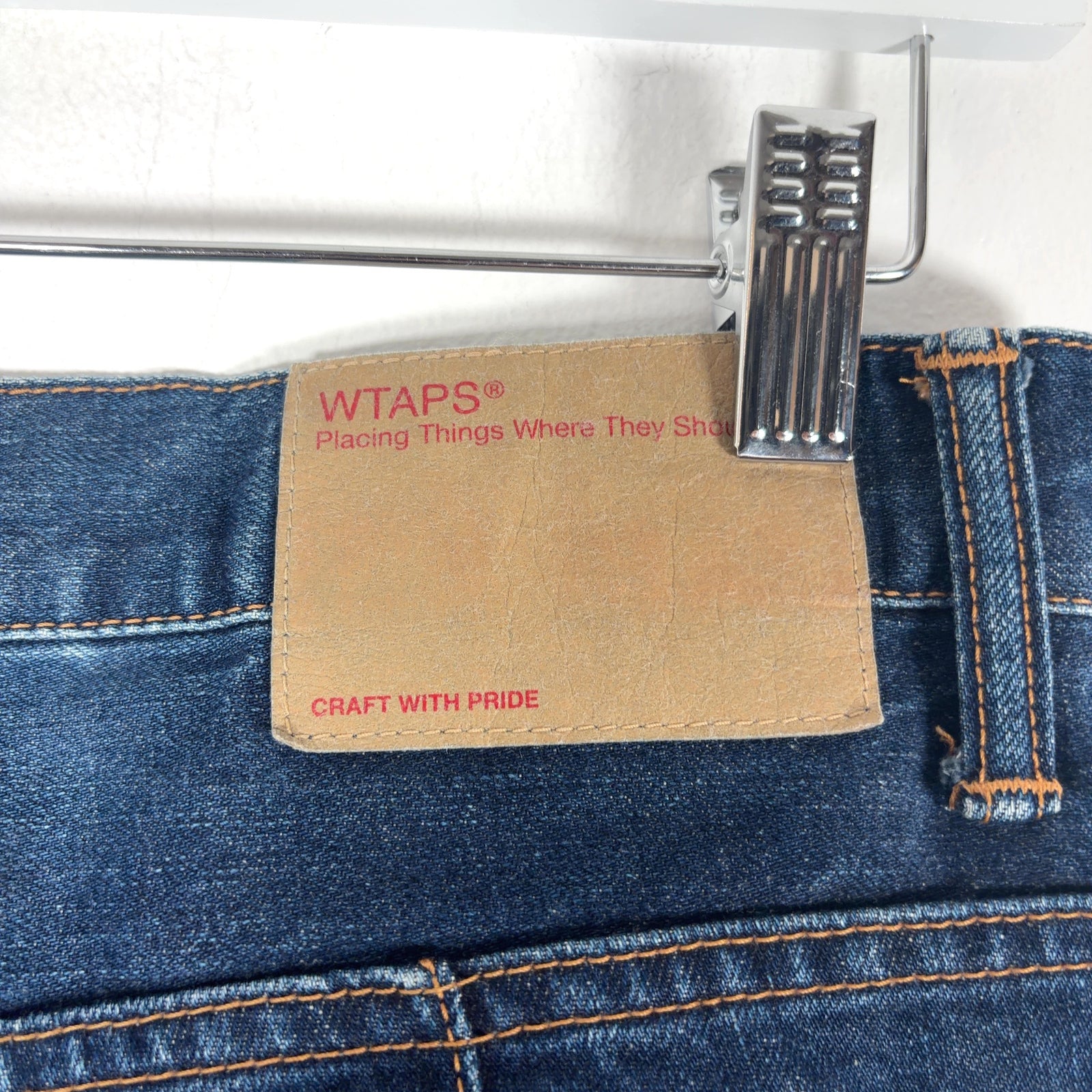 WTAPS High Rise Distressed Jeans